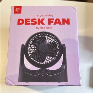 Iris Black Desk Fan